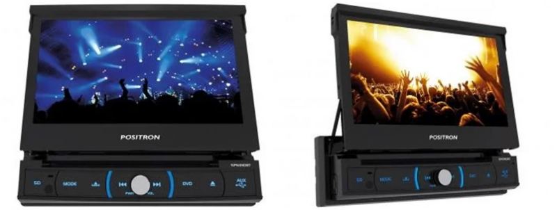 DVD Automotivo Positron SP6330BT LCD 7” - Retrátil Touch Bluetooth 4X20 Watts RMS