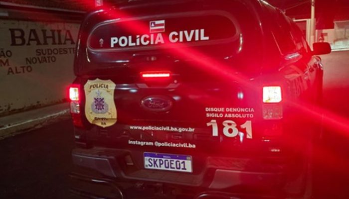 Polícia Civil em Palmas de Monte Alto (Foto: Portal Vilson Nunes)