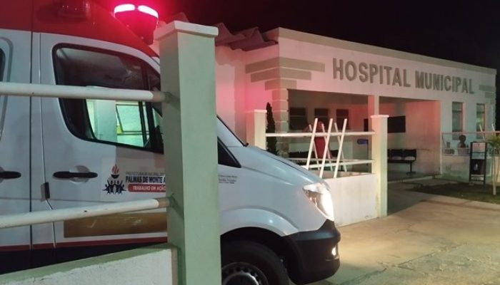 Samu no Hospital Municipal de Palmas de Monte Alto (Foto: Portal Vilson Nunes)