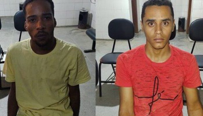 Marcos de Jesus Rodrigues, 22 anos, vulgo Melana e Gustavo Abrão Vieira Santos, 27 anos (Foto: Reprodução PM)