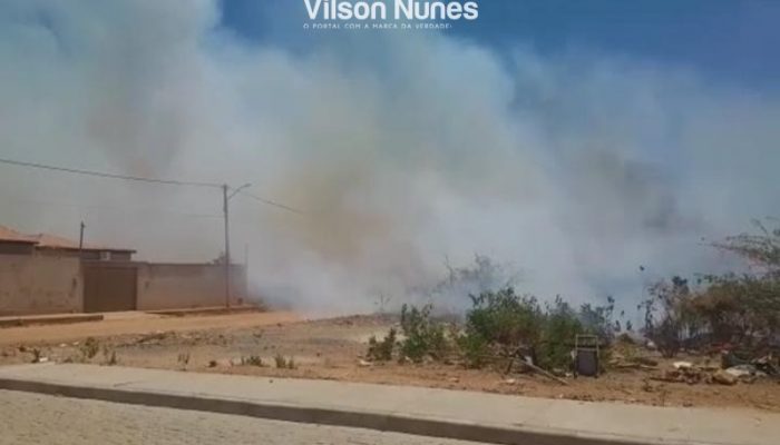 Fogo e queimadas em Palmas de Monte Alto (Foto: Leitor do Portal Vilson Nunes)