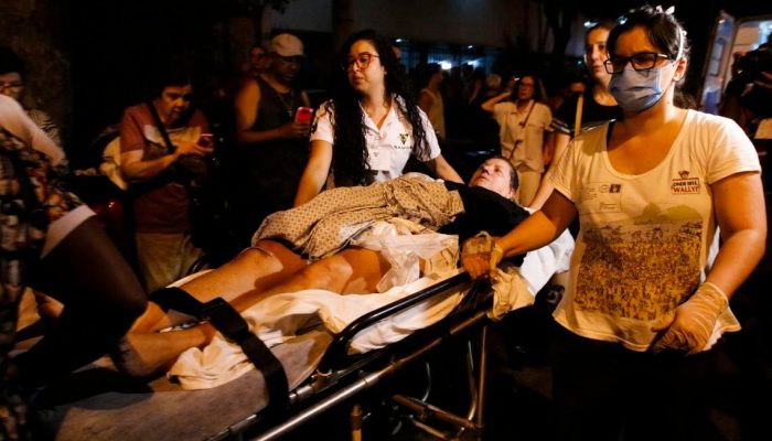 Incêndio atinge prédio do Hospital Badim, no bairro do Maracanã, zona Norte da cidade.