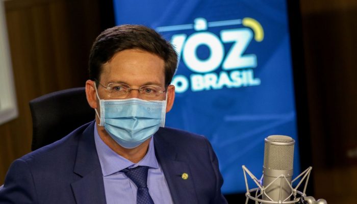 O  ministro da Cidadania,João Roma, participa do programa A Voz do Brasil